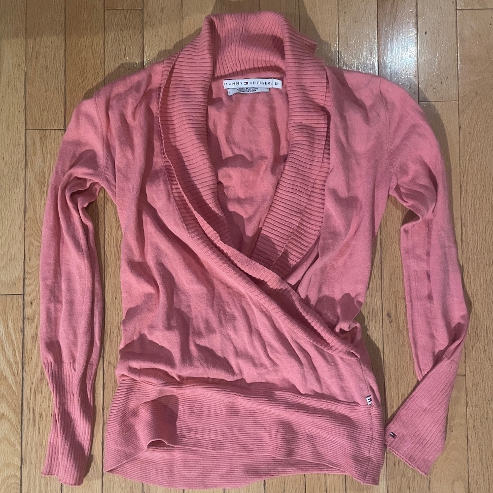 Women’s Tommy Hilfiger Faux-Wrap Sweater